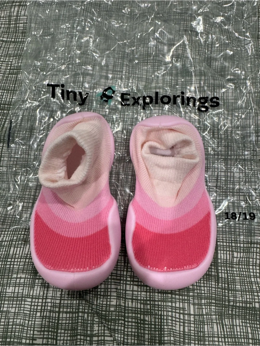 Pink Gradient Baby Walker Sock Shoes